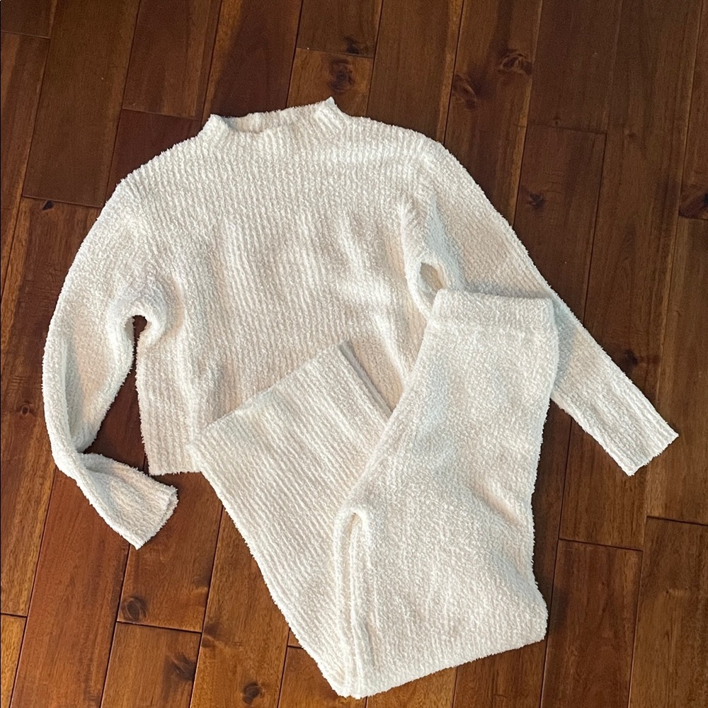 Cozy White Sweater Set